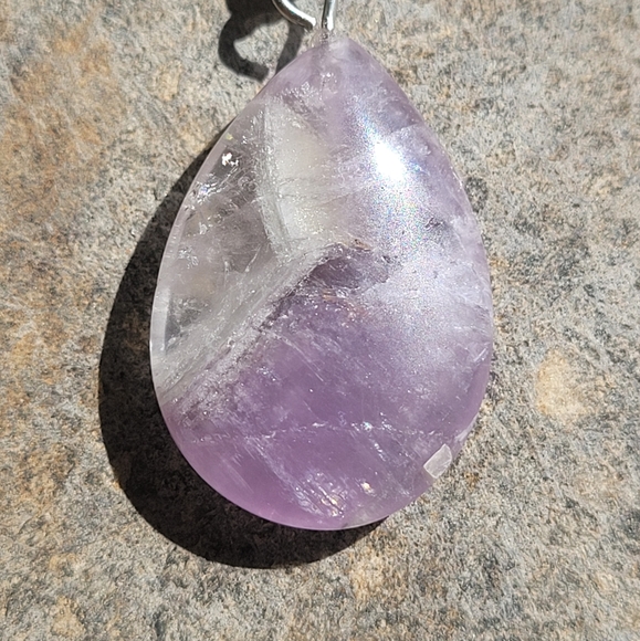 🎉HP🎉Amythest Quartz Tear Drop Sterling Silver Necklace - Picture 3 of 6